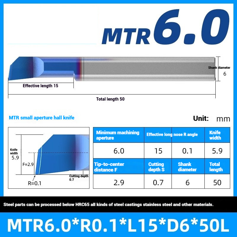 1122-MTR Small Bore Boring Tools Precision Boring Tools for Wear-Resistant Steel CNC Boring Bars Tungsten Carbide Alloy Shock-Resistant Miniature Turning Tools Shandong Denso Pricision Tools Co.,Ltd.